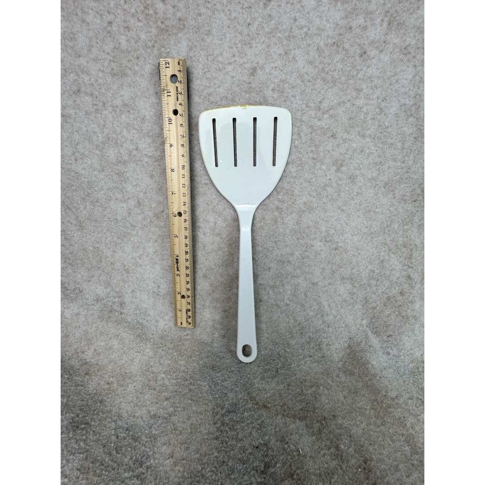 Tailor Made Nylon Slotted Spatula Turner Flipper Wide White 11-1/2" USA
